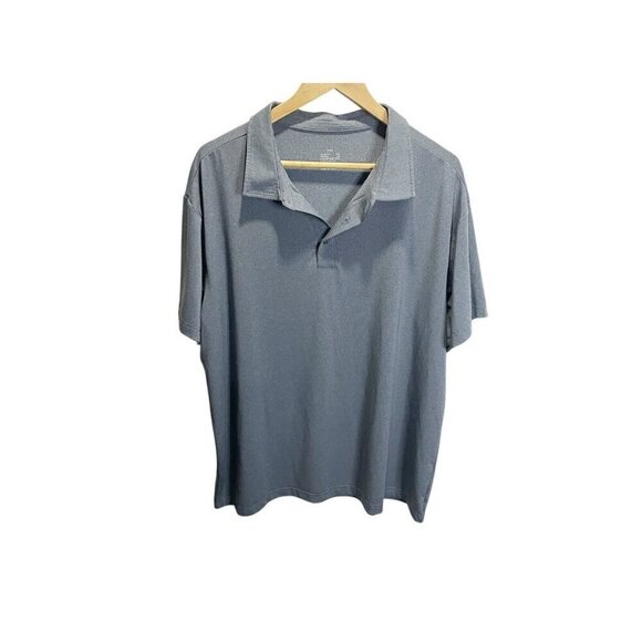 Mens Polo Shirt Performance Dri Fit Moisture Wicking 2xl Blue Gray - Picture 1 of 4